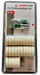 Meistercraft Filz-Polierscheiben-Set/34 Teile/Polieren Von Glas, Keramik, Metall - Bild 1 von 2