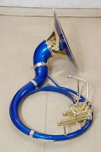 Sousaphone blue color 22 inch Bb pitch with carry bag and mouthpiece 