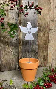 PLANTADORA DE ESTACA DE PLANTA ÁNGEL JARDÍN ESPIGA DE ACERO DECORACIÓN DE NAVIDAD REGALO - Imagen 1 de 5