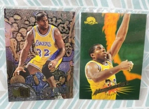 1996 Fleer Metal #161 & Skybox Magic Johnson #301 - Picture 1 of 5