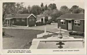 CQE 1964 Postcard, Holiday Chalets, Century Country Club, Shepperton, Middlesex - Picture 1 of 1