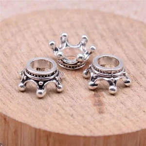 120 piezas tapas de cuentas corona de plata tibetana 12x12x6 mm hágalo usted mismo fabricación de joyas C14913 - Imagen 1 de 3