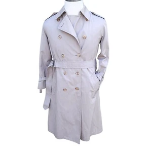 London Fog Maincoats Khaki Trench Rain Over Coat Jacket Womens 10p Belted Liner - Picture 1 of 10