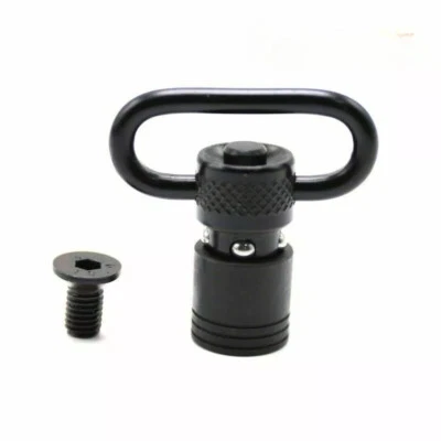 QD 1 Inch Sling Swivel Mount Heavy Duty Quick Detach Loop Base Kit Black - Image 1 of 4