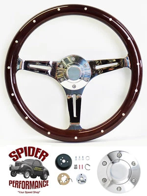 1960-1969 Blazer Suburban Chevrolet pickup wood steering wheel 14" DARK MAHOGANY - Изображение 1 из 4