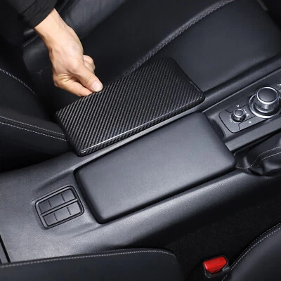 Real Carbon Fiber Center Console Lid Trim Cover Fits Fiat 124 Spider 2017-2020 - Image 1 of 4
