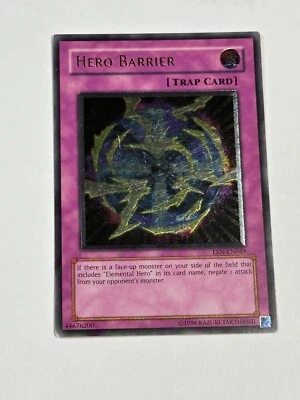 YUGIOH! EURO Enhanced Hero Barrier EEN-EN049 Ultimate Rare Unlimited LP - Image 1 of 4