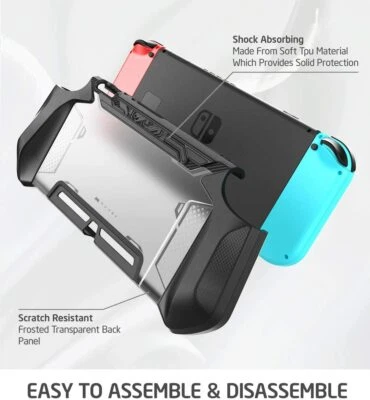 Mumba Dockable Case For Nintendo Switch Console JoyCon Controller TPU Grip Cover - Image 1 of 4