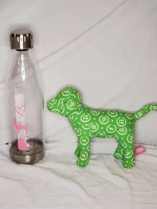 Victoria Secret PINK Water Bottle And Mini Pink Puppy - Picture 1 of 5