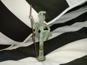 Massive Bronze römische Krieger Statue mit Speer Grünspan Oberfläche  - Bild 1 von 7