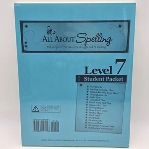 All About Spelling Level 7 Student Packet Homeschool Curriculum Sealed - Picture 1 of 9
