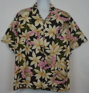 Newt Honolulu Hawaiian Shirt Mens XL Short Sleeve Button Up Floral Cotton Vtg - Picture 1 of 11