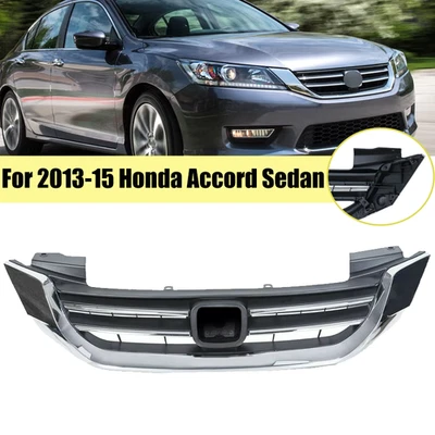 For Honda Accord Sedan 2013-2015 71121T2FA01 Front Bumper Upper Grille Grill - Image 1 of 4