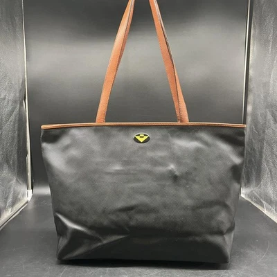 Bolso de Hombro Bottega Veneta Vintage PVC y Cuero 46,5 cm Negro/Marrón Foto 1 de 4