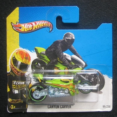 Hot Wheels Motorrad HW Stunt 2013 Canyon Carver grün OVP Sammlungsauflösung  - Bild 1 von 2