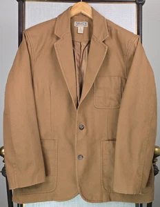DULUTH TRADING Mens XL Thick Firehose Canvas Presentation Jacket Coat Blazer - Picture 1 of 14