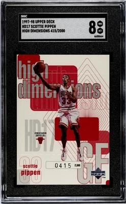 1997 Upper Deck High Dimensions Scottie Pippen #HD17 SGC 8 - Image 1 of 2