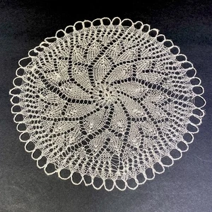 Handmade Round Crocheted Lace Doily  Cotton 8.5” - Picture 1 of 1