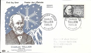 FRANCE 1956 FDC CHARLES TELLIER YT 1056 - Picture 1 of 1