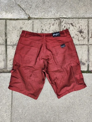 Vtg Sean John Red Shimmer Denim Jorts Great Shape Sz 44 Baggy Y2k - Image 1 of 4