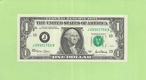 2001 ..UNCIRC $1 J 2930 1750 B .... 2001 $1 J-B NICE NOTE FRN - Bild 1 von 2