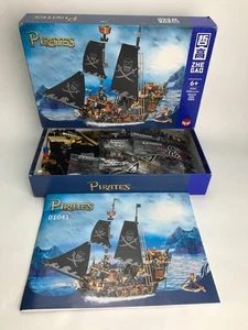 Zhegao Piratenschiff Mini Bausteine Bausatz 1328 Teile teilweise geöffnet - Bild 1 von 13