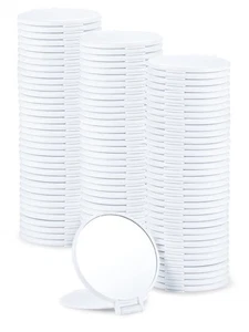 Qislee Espejo Compacto a Granel, Espejo de Maquillaje Redondo para Monedero, Juego de 96 (Blanco) - Imagen 1 de 7