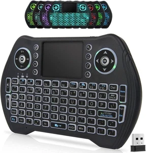 BL Mini Funk Tastatur Fernbedienung mit Touchpad Maus Mehrfarbig  - Bild 1 von 8
