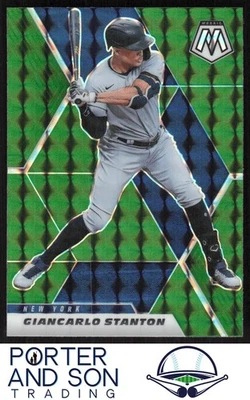 Giancarlo Stanton Mosaic Green 2021 Panini Mosaic #118 Yankees Baseball Card - Image 1 of 2