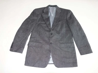Abrigo deportivo Savile Row para hombre espiga talla 38 regular gris 100 % lana chaqueta R Foto 1 de 4