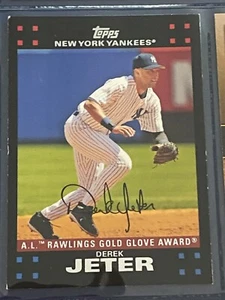 Guante de oro Derek Jeter 2007 tarjeta base de béisbol Topps #301 - Imagen 1 de 2
