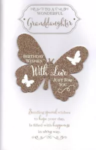 Granddaughter Birthday Card Large 8 Page Verse Card Special Keepsake Card - Picture 1 of 7