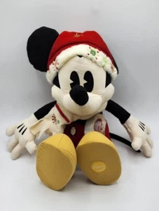 Disney Store Exclusive Christmas Scarf Mickey Mouse Plush Stuffed 17 New - Picture 1 of 12