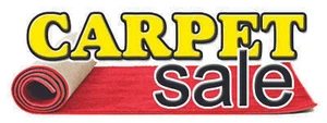 CARPET SALE DECAL sticker store carpeting area rugs rug wall to wall floor - Picture 1 of 1