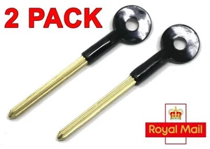 2 x Extra Long Universal Bolt Key Security Rack Door Star Key Lock Doors Windows - Picture 1 of 3