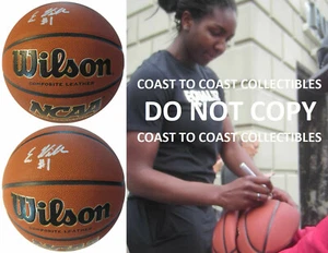 Elizabeth Williams Duke Atlanta Dream firmado autografiado baloncesto prueba de certificado de autenticidad - Imagen 1 de 3