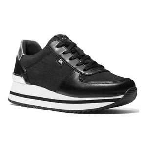 Michael Kors Monique Trainer ~ Zapatillas con cordones ~ Negras con plata ~ Mujer 7 ❤️❤️ - Imagen 1 de 4