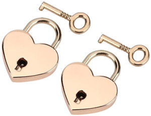 Guaishou Mix Color Style Mini Heart Luggage Locks Padlocks Archaize Lock with Keys Pack of 7pcs 
