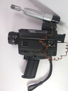 Vintage Sankyo XL-400S Super 8 Sound Movie Camera Japan w/ Telescopic Mic AS-IS!