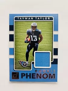 TAYWAN TAYLOR #19 2017 Donruss ROOKIE PHENOM RELIC RC Titans - Picture 1 of 4
