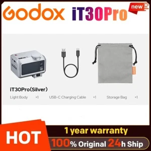 Godox iT30Pro 2.8" Touchscreen Pocket Flash TTL for Canon Nikon Sony Fuji Silver - Picture 1 of 6