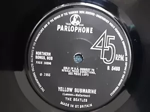  BEATLES - 1966 Yellow submarine/Elenor Rigby - SOL DEMO FACTORY SAMPLE - RARE  - Picture 1 of 8