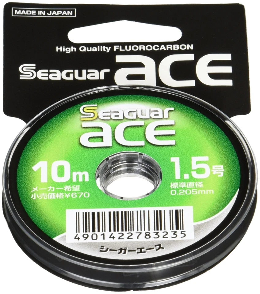 KUREHA Seaguar Line Harisu Ace Leader Fluorocarbon 10m #1.5 Fishing Line NA100.4 - Image 1 of 1