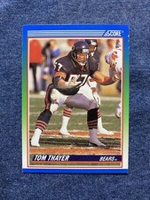 🔥1990 Score Football Card TOM THAYER #382 RC Chicago Bears Guard NFL🔥