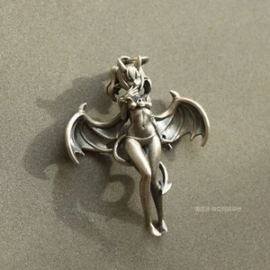 Anime Lulum Ángel Collar Ángel Niña Ala Colgante Joyería Collar Plata 925 - Imagen 1 de 7