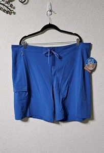Columbia PFG Board Shorts Mens 42 Omni Shade 9" Ins Blue Drawstring w Pocket - Picture 1 of 13