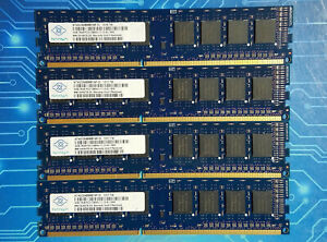 16GB (4x4GB) PC3-12800u DDR3-1600MHz 1Rx8 Non-ECC Nanya NT4GC64B88B1NF-DI