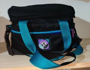 Vintage Samsonite World Sport Padded Camera Bag Aqua Purple Black 10x8x7"