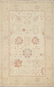 Alfombra anudada a mano con tinte vegetal floral Peshawar-Chobi 4'x6' - Imagen 1 de 12