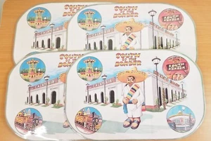 Set of 4 vintage vinyl South of the Border Placemats Preowned Souvenir Rare HTF - Picture 1 of 5